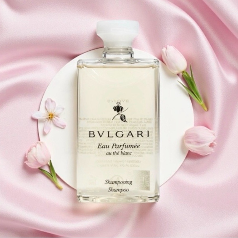 BVLGARI Eau Parfumée au Thé Blanc Shampoo Set of 3 White Tea 75ml NEW - Picture 2 of 11